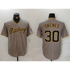 Pittsburgh Pirates #30 Paul Skenes Grey AmberGomez Stitched Jersey