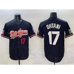Los Angeles Dodgers #17 Shohei Ohtani Black AmberGomez Mexico Limited Stitched Jersey
