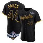 Los Angeles Dodgers #44 Andy Pages Player Black AmberGomez World Series Snake Skin City Limited Elite Home Stitched Jerseys