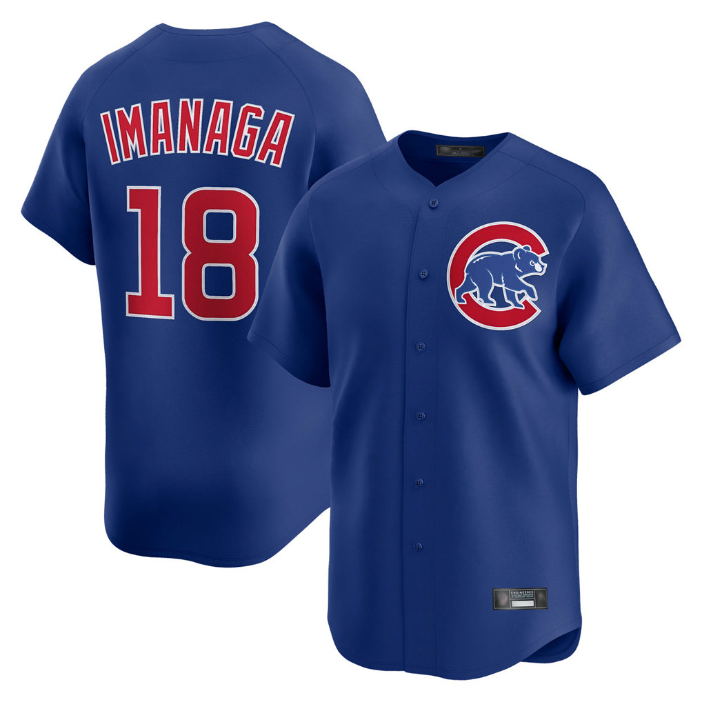 Chicago Cubs #18 Shota Imanaga Player Royal AmberGomez Limited Home Stitched Jerseys
