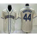 Seattle Mariners #44 Julio Rodriguez Cream AmberGomez Stitched Cool Base Jersey