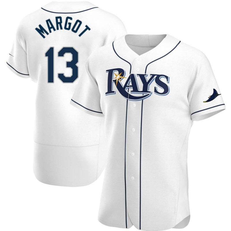 Tampa Bay Rays #13 Manuel Margot White AmberGomez Home Jersey