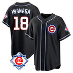 Chicago Cubs #18 Shota Imanaga Player Black AmberGomez Fashion Out 150th Anniversary Game Stitched Jerseys