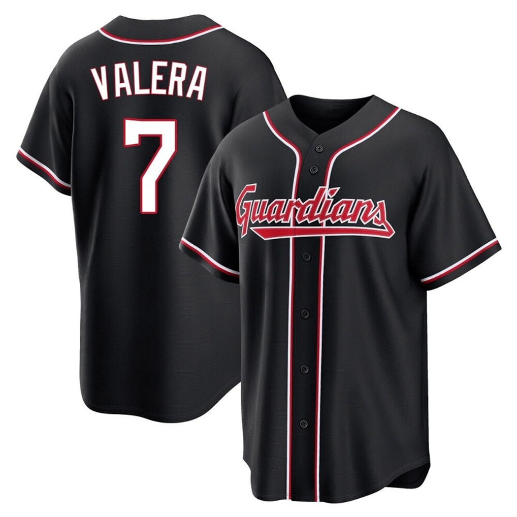 Cleveland Guardians #7 George Valera Player Black AmberGomez Fashion Out Home Game Stitched Jerseys