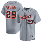 Detroit Tigers #29 Tarik Skubal Player Gray AmberGomez Home Limited Stitched Jerseys