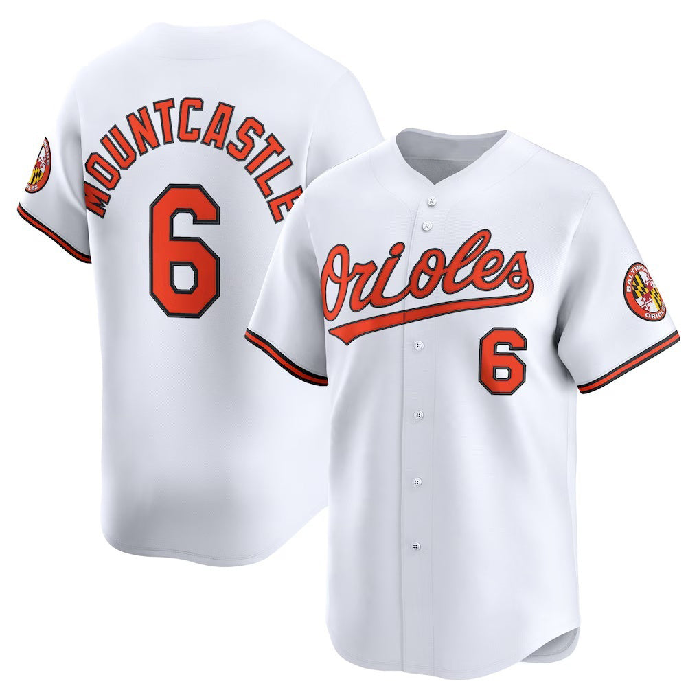 Baltimore Orioles #6 Ryan Mountcastle White AmberGomez Home Limited Player Jersey