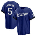 Los Angeles Dodgers #5 Freddie Freeman Player Royal AmberGomez City Connect Home Game Stitched Jerseys