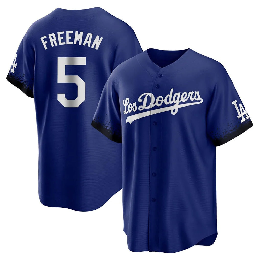 Los Angeles Dodgers #5 Freddie Freeman Player Royal AmberGomez City Connect Home Game Stitched Jerseys