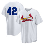 St. Louis Cardinals #42 Jackie Robinson White AmberGomez Home 2025 Day Replica Jersey