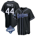 Los Angeles Dodgers #44 Andy Pages Player Black AmberGomez World Series Meet Carbon Limited Home Stitched Jerseys