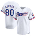 Texas Rangers #80 Kumar Rocker White AmberGomez Home Limited Player Jersey