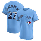 Toronto Blue Jays #27 Vladimir Guerrero Jr. Powder Blue AmberGomez Alternate 2 Elite Jersey