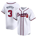Atlanta Braves #3 Dale Murphy Player White AmberGomez Limited Home Game Stitched Jerseys
