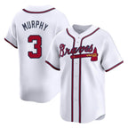 Atlanta Braves #3 Dale Murphy Player White AmberGomez Limited Home Game Stitched Jerseys