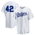 Los Angeles Dodgers #42 White AmberGomez Home 2025 Jackie Robinson Day Replica Jersey