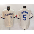 Los Angeles Dodgers #5 Freddie Freeman Number Cream AmberGomez 2024 City Connect Limited Stitched Jerseys