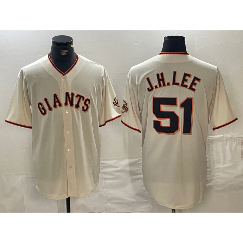 San Francisco Giants #51 Jung Hoo Lee Cream AmberGomez 2024 Home Limited Stitched Jersey