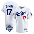 Los Angeles Dodgers #17 Shohei Ohtani Player White AmberGomez World Series Meet Limited Home Stitched Jerseys