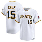 Pittsburgh Pirates #15 Oneil Cruz White AmberGomez Home Limited Player Jersey
