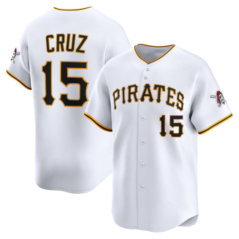 Pittsburgh Pirates #15 Oneil Cruz White AmberGomez Home Limited Player Jersey