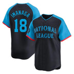 Chicago Cubs #18 Shota Imanaga Player Navy AmberGomez National League All-Star Limited Home Stitched Jerseys
