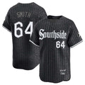 Chicago White Sox #64 Shane Smith Player Black AmberGomez City Connect Limited Home Stitched Jerseys
