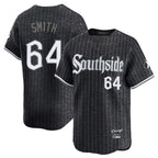 Chicago White Sox #64 Shane Smith Player Black AmberGomez City Connect Limited Home Stitched Jerseys