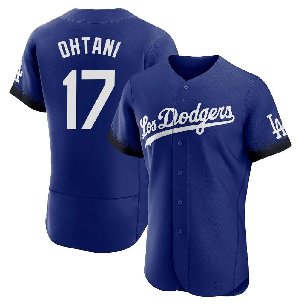 Los Angeles Dodgers #17 Shohei Ohtani Player Royal AmberGomez City Connect Elite Home Stitched Jerseys