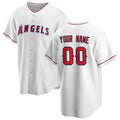 Custom Los Angeles Angels White AmberGomez Home Replica Jersey