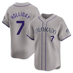 Colorado Rockies #7 Matt Holliday Player Gray AmberGomez Limited Home Stitched Jerseys