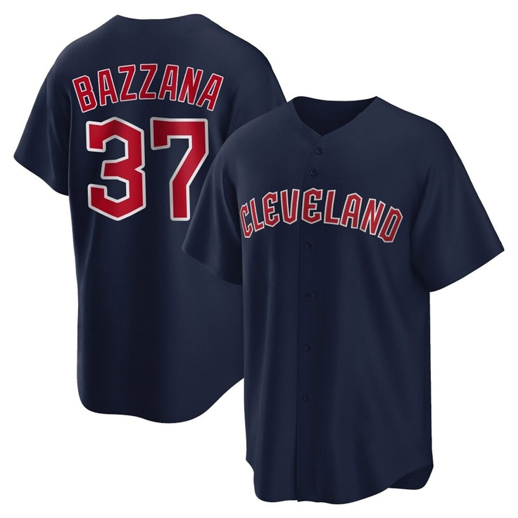 Cleveland Guardians #37 Travis Bazzana Player Navy AmberGomez Game Home Stitched Jerseys