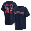 Cleveland Guardians #37 Travis Bazzana Player Navy AmberGomez Game Home Stitched Jerseys