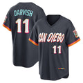 San Diego Padres #11 Yu Darvish Obsidian AmberGomez 2026 City Connect Stadium Jersey