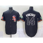 Chicago White Sox #14 Paul Konerko Black AmberGomez Mexico Limited Stitched Jersey