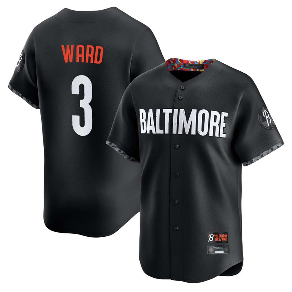 Baltimore Orioles #3 Taylor Ward Player Black AmberGomez City Connect Limited Home Game Stitched Jerseys