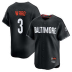 Baltimore Orioles #3 Taylor Ward Player Black AmberGomez City Connect Limited Home Game Stitched Jerseys