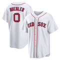Boston Red Sox #0 Walker Buehler White AmberGomez Home Replica Jersey