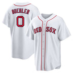 Boston Red Sox #0 Walker Buehler White AmberGomez Home Replica Jersey