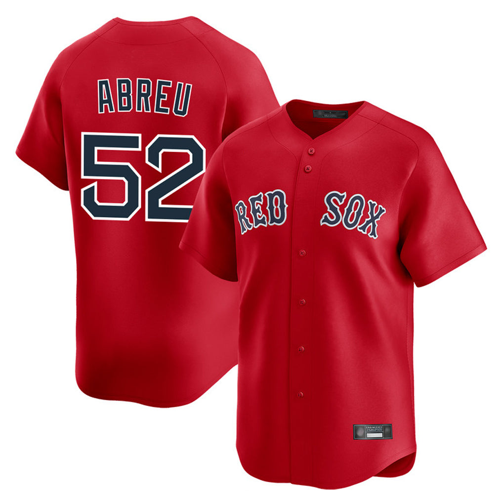 Boston Red Sox #52 Wilyer Abreu Player Red AmberGomez Limited Home Game Stitched Jerseys1