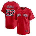 Boston Red Sox #52 Wilyer Abreu Player Red AmberGomez Limited Home Game Stitched Jerseys1