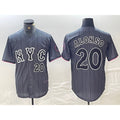 New York Mets #20 Pete Alonso Number Grey AmberGomez 2024 City Connect Cool Base Stitched Jersey 2