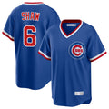 Chicago Cubs #6 Matt Shaw Player Royal AmberGomez T-shirt Cooperstown Collection Limited Stitched Jerseys