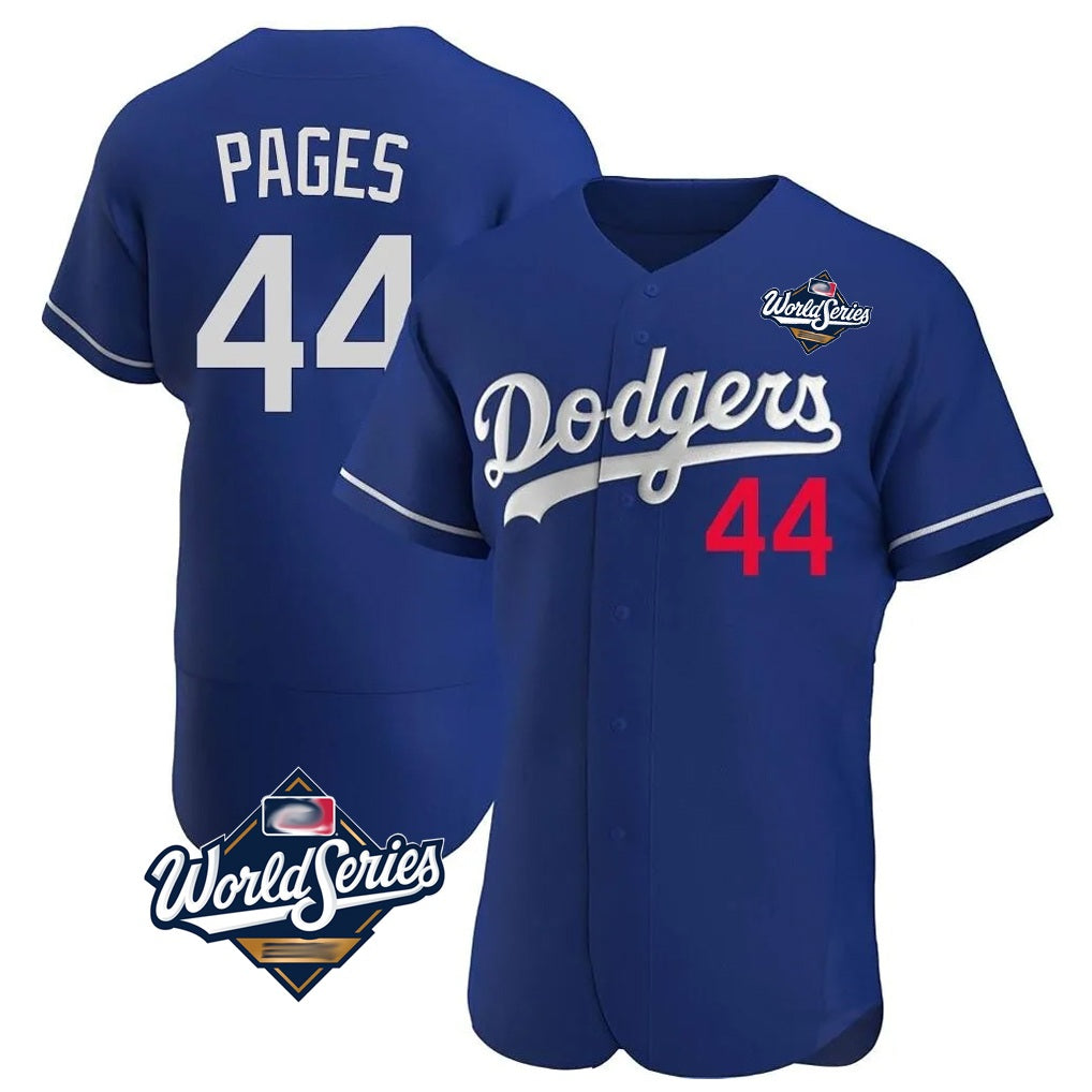 Los Angeles Dodgers #44 Andy Pages Player Royal AmberGomez World Series Limited Elite Home Stitched Jerseys