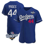 Los Angeles Dodgers #44 Andy Pages Player Royal AmberGomez World Series Limited Elite Home Stitched Jerseys