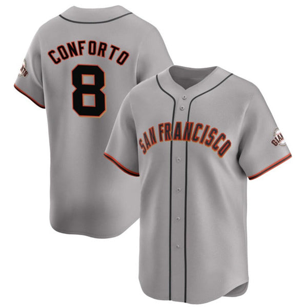 San Francisco Giants #8 Michael Conforto Gray AmberGomez Cool Base Stitched Jersey