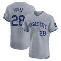 Kansas City Royals #28 Kyle Isbel Player Gray AmberGomez Limited Elite Home Stitched Jerseys