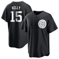 Chicago Cubs #15 Carson Kelly Player Black AmberGomez Game Stitched Jerseys