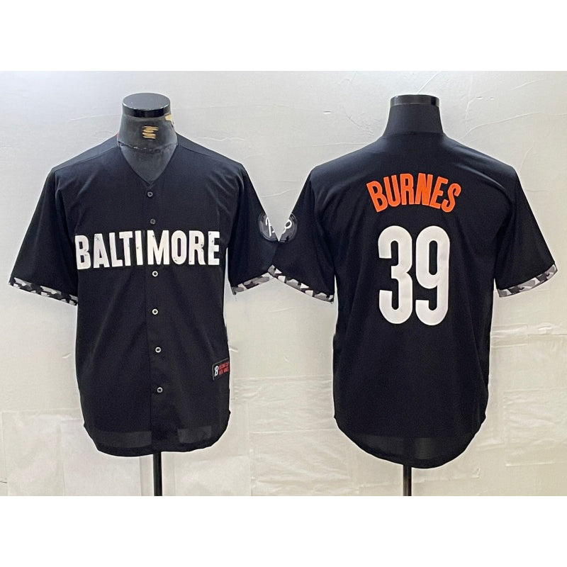 Baltimore Orioles #39 Corbin Burnes Black AmberGomez 2023 City Connect Cool Base Stitched Jersey