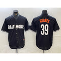 Baltimore Orioles #39 Corbin Burnes Black AmberGomez 2023 City Connect Cool Base Stitched Jersey