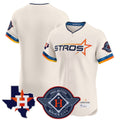 Houston Astros Blank Player Cream AmberGomez City Connect Texas Patch Vapor Premier Limited Elite Home Stitched Jerseys